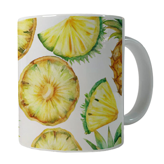 Pineapple Slices Fruit Ceramic Tea Coffee Mug Cup - 11oz