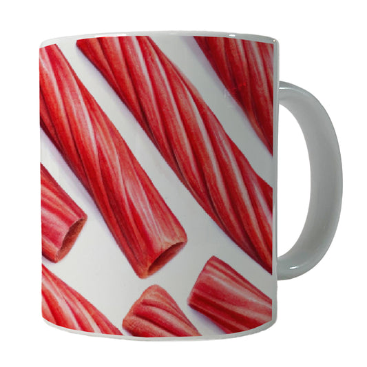 Red Licorice Ceramic Tea Coffee Mug Cup - 11oz