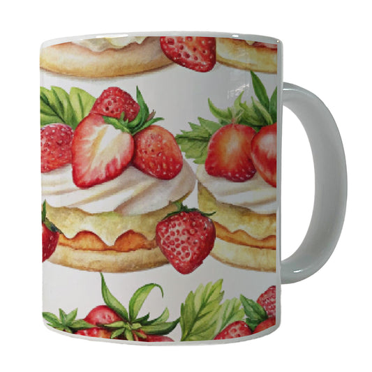 Strawberry Shortcake In A Row Ceramic Tea Coffee Mug Cup - 11oz
