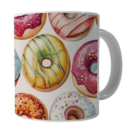 Variety Of Donuts Ceramic Tea Coffee Mug Cup - 11oz