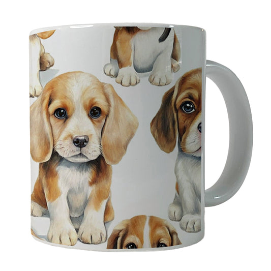 Adorable Puppies Dogs Ceramic Tea Coffee Mug Cup - 11oz