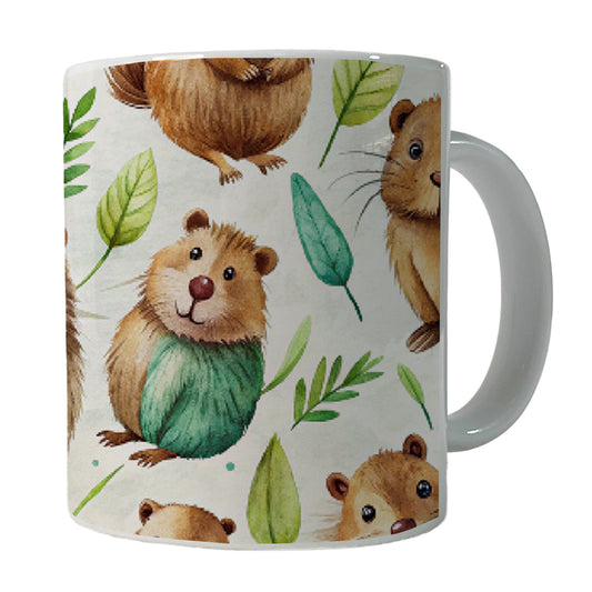 Lots Of Sweet Beavers Ceramic Tea Coffee Mug Cup - 11oz