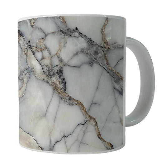 Sleek Faux Marble Ceramic Tea Coffee Mug Cup - 11oz