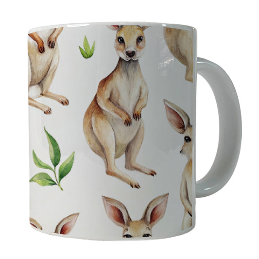 Sweet Kangaroos Ceramic Tea Coffee Mug Cup - 11oz