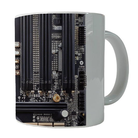 Black Gaming Computer Motherboard Ceramic Tea Coffee Mug Cup - 11oz
