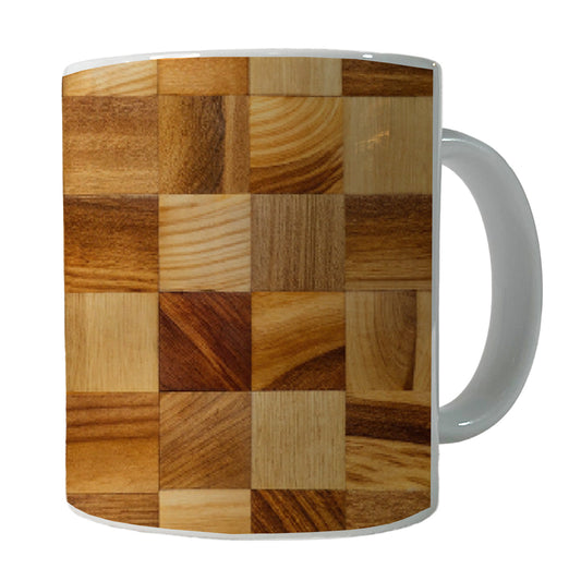 Butcher Block Ceramic Tea Coffee Mug Cup - 11oz