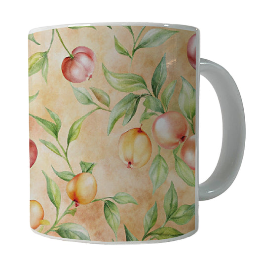 Peaches Beautiful Background Ceramic Tea Coffee Mug Cup - 11oz