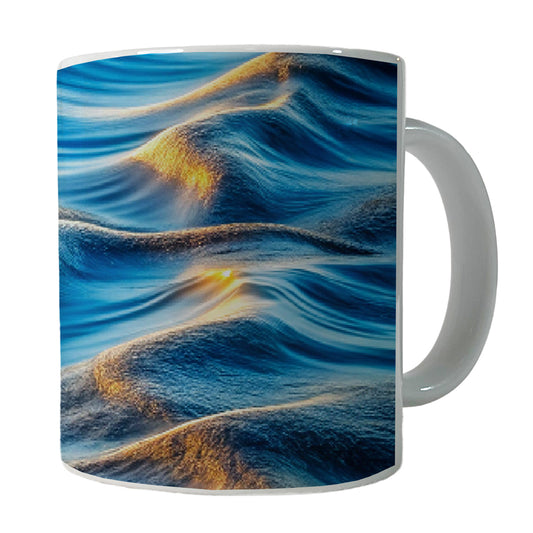 River Lake Waves Ceramic Tea Coffee Mug Cup - 11oz