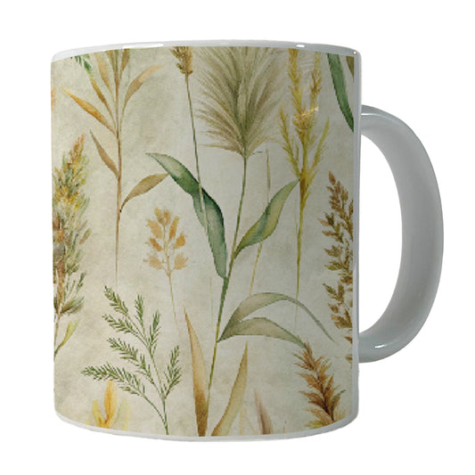 Wild Grasses Background Ceramic Tea Coffee Mug Cup - 11oz