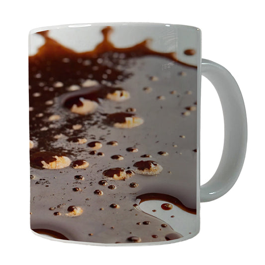 Close-Up of Spilled Coffee Ceramic Tea Coffee Mug Cup - 11oz