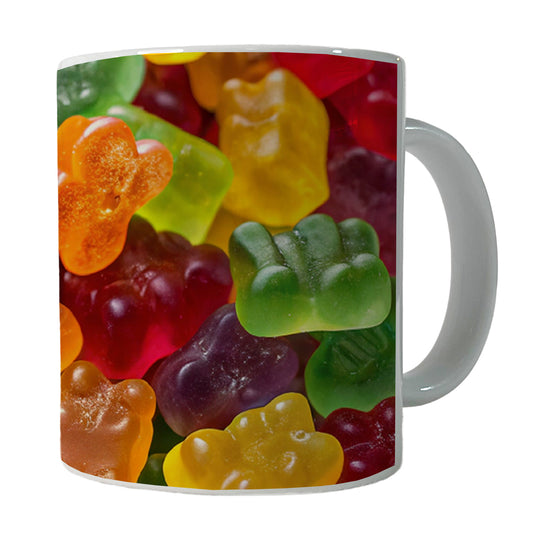 Lots of Gummi Bears Ceramic Tea Coffee Mug Cup - 11oz