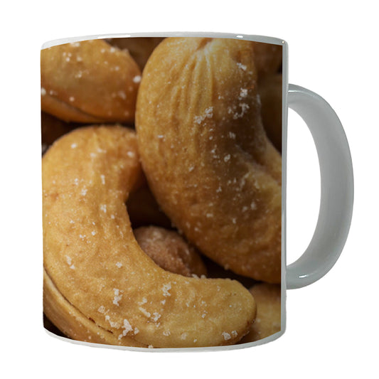 Roasted Salted Cashews Nuts Ceramic Tea Coffee Mug Cup - 11oz