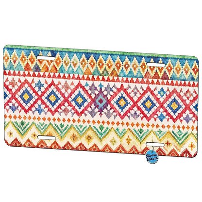 Fair Isle Knitting Sweater Metal Vanity Novelty Tag License Plate for Trucks Cars SUVs