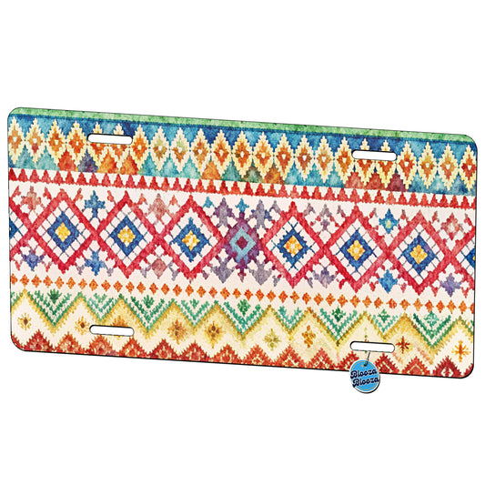 Fair Isle Knitting Sweater Metal Vanity Novelty Tag License Plate for Trucks Cars SUVs