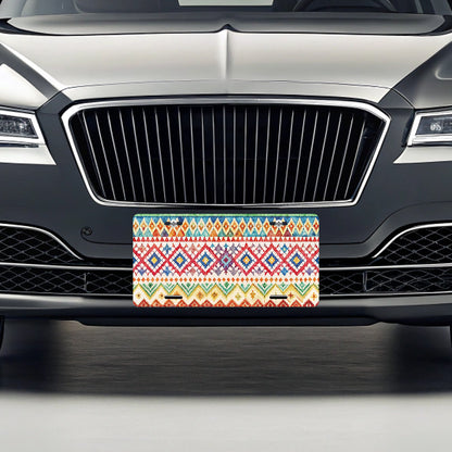 Fair Isle Knitting Sweater Metal Vanity Novelty Tag License Plate for Trucks Cars SUVs