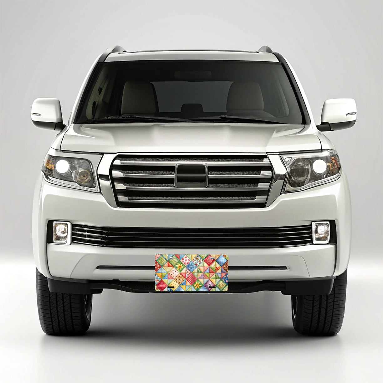 Patchwork Quilt Country Sewing Quilter Metal Vanity Novelty Tag License Plate for Trucks Cars SUVs