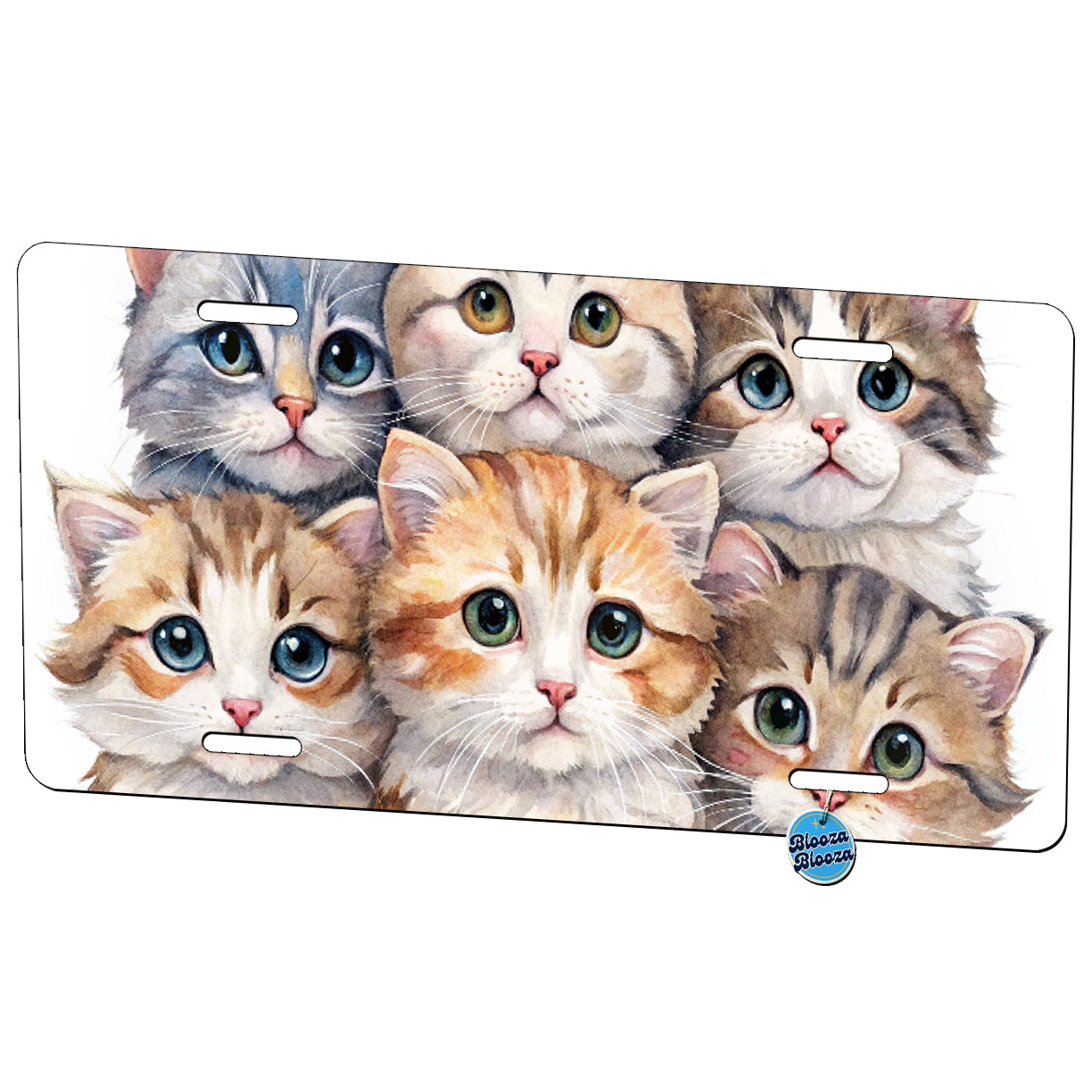 Sweet American Curl Cats Metal Vanity Novelty Tag License Plate for Trucks Cars SUVs