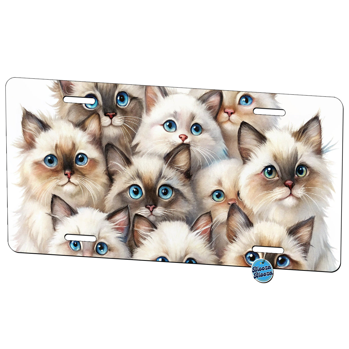 Sweet Birman Cats Metal Vanity Novelty Tag License Plate for Trucks Cars SUVs