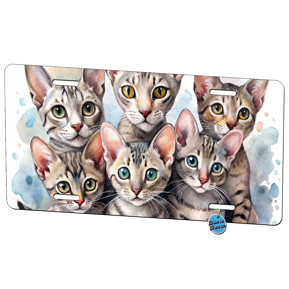 Sweet Egyptian Mau Cats Metal Vanity Novelty Tag License Plate for Trucks Cars SUVs