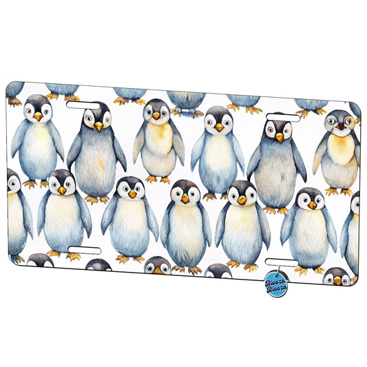 Sweet Emperor Penguins Metal Vanity Novelty Tag License Plate for Trucks Cars SUVs