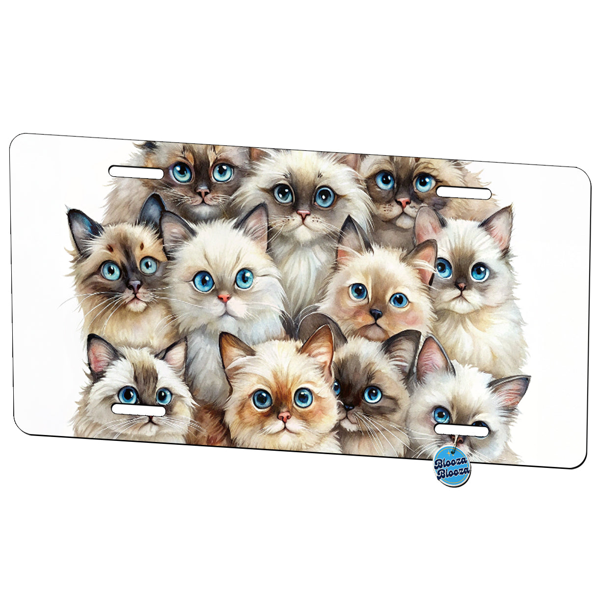 Sweet Himalayan Cats Metal Vanity Novelty Tag License Plate for Trucks Cars SUVs
