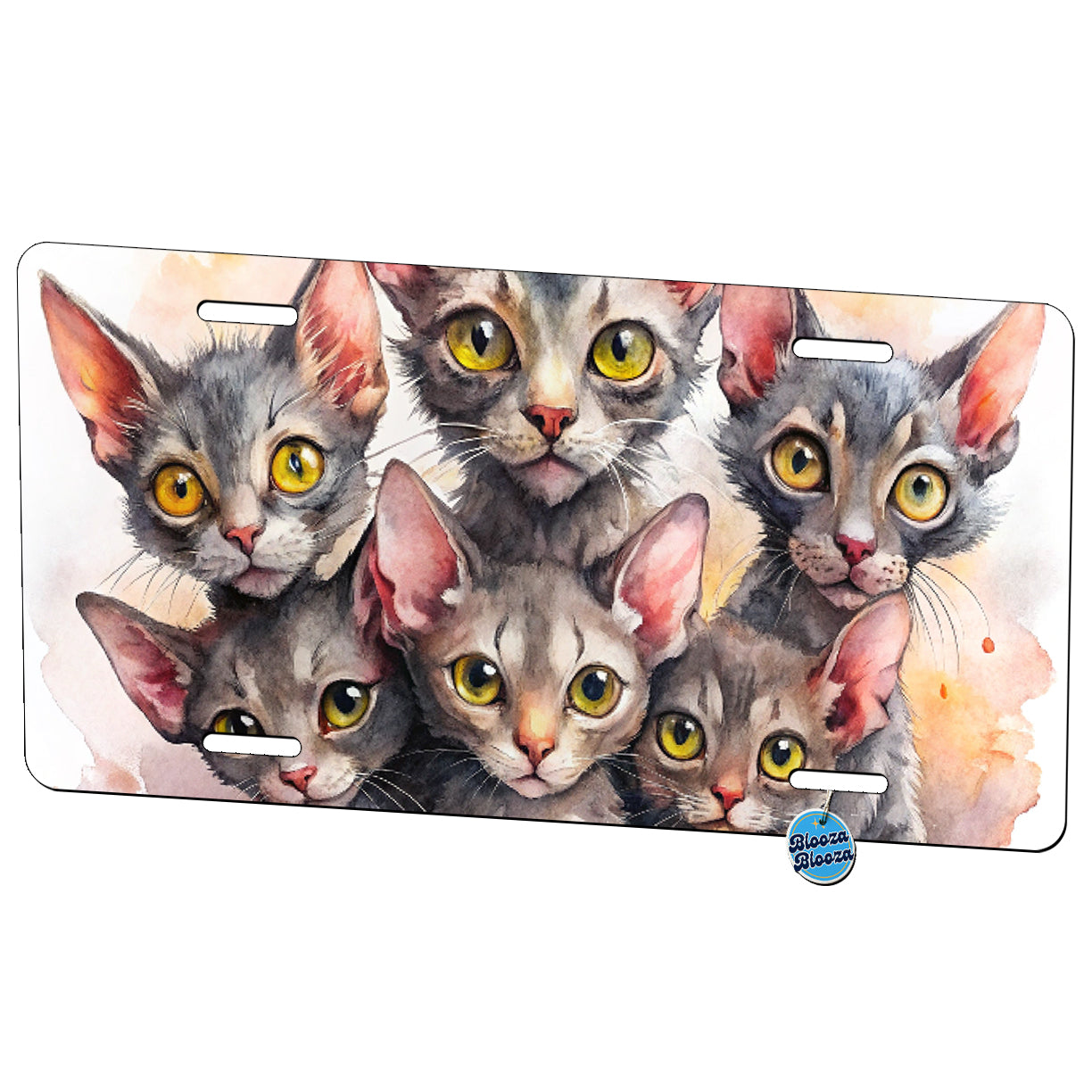 Sweet Lykoi Cats Metal Vanity Novelty Tag License Plate for Trucks Cars SUVs