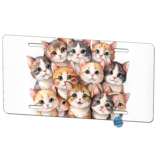 Sweet Munchkin Cats Metal Vanity Novelty Tag License Plate for Trucks Cars SUVs