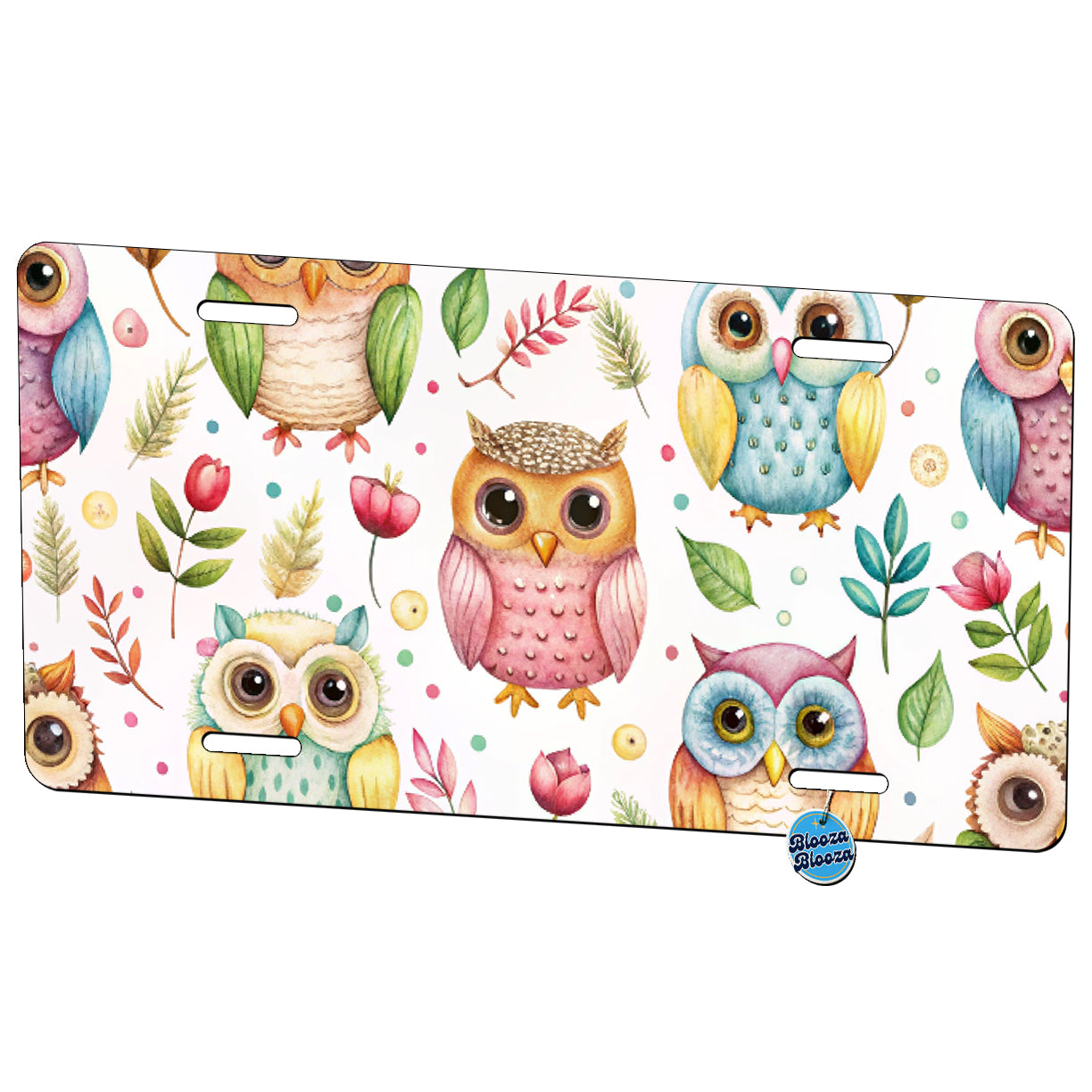 Sweet Owls Metal Vanity Novelty Tag License Plate for Trucks Cars SUVs