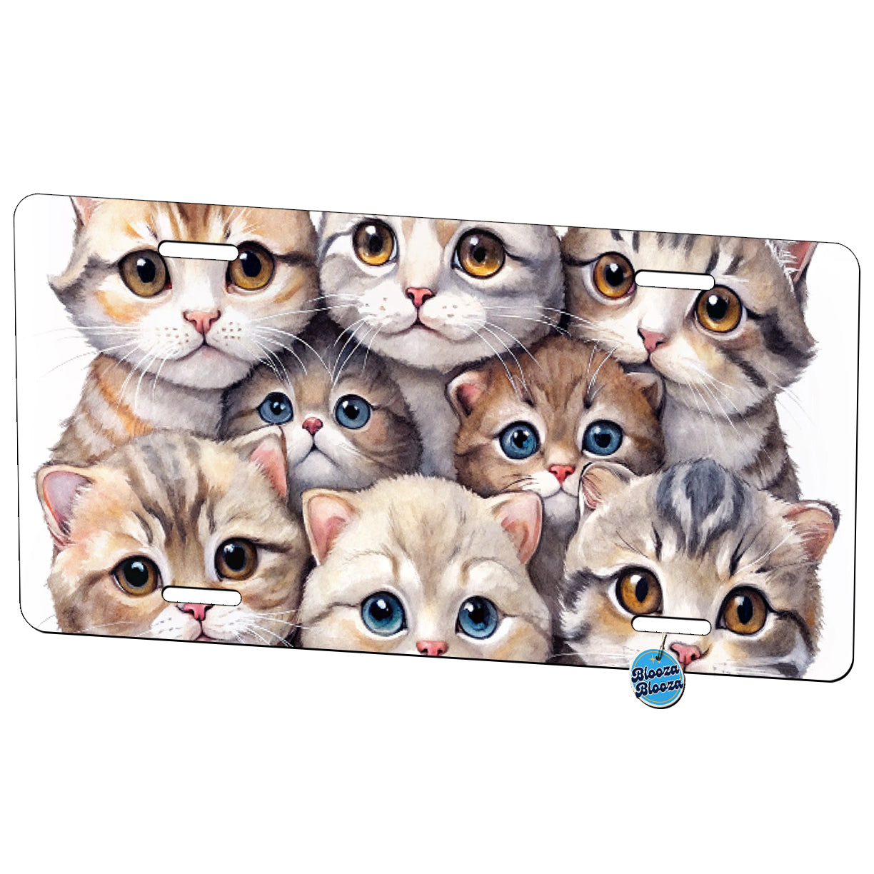 Sweet Scottish Fold Cats Metal Vanity Novelty Tag License Plate for Trucks Cars SUVs