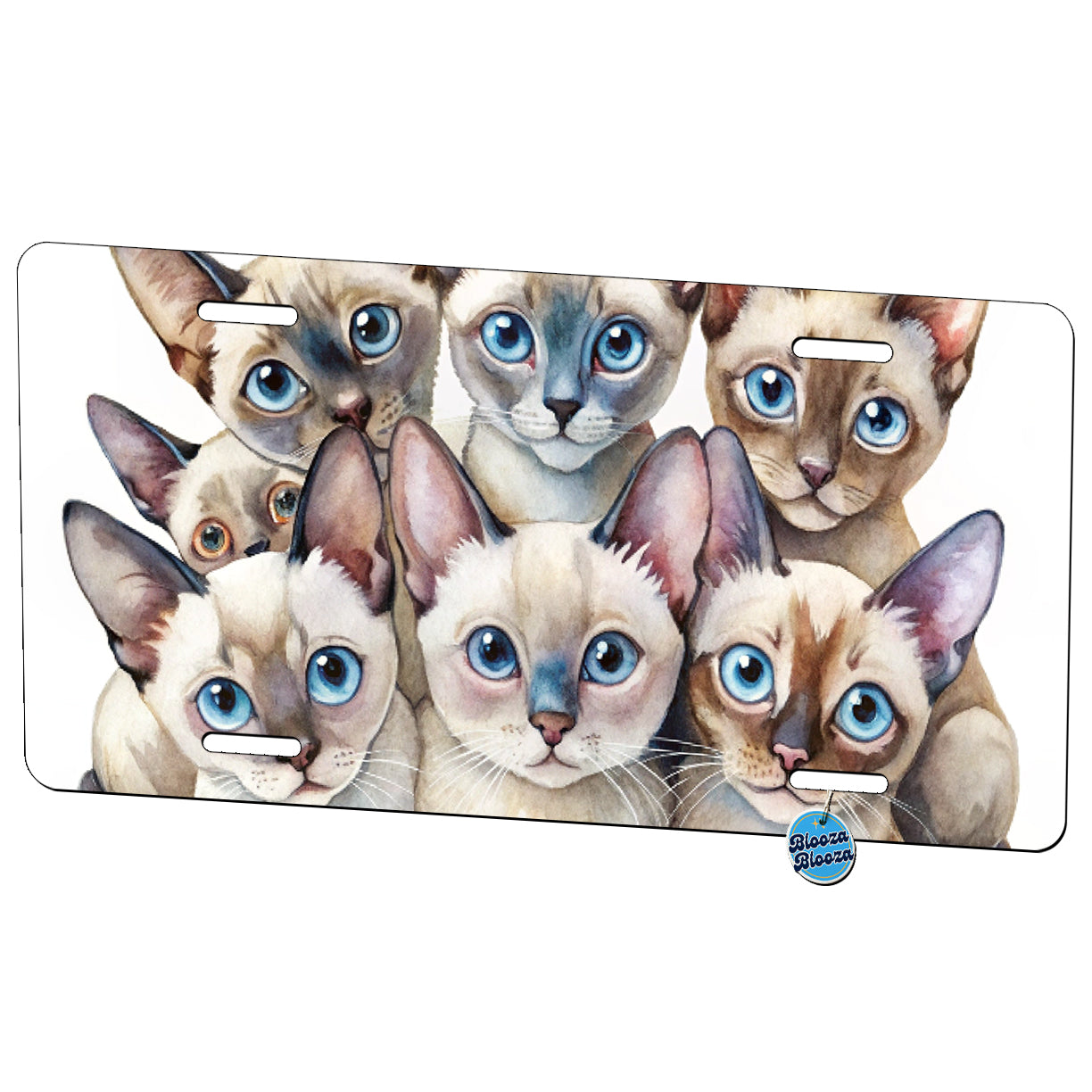 Sweet Tonkinese Cats Metal Vanity Novelty Tag License Plate for Trucks Cars SUVs