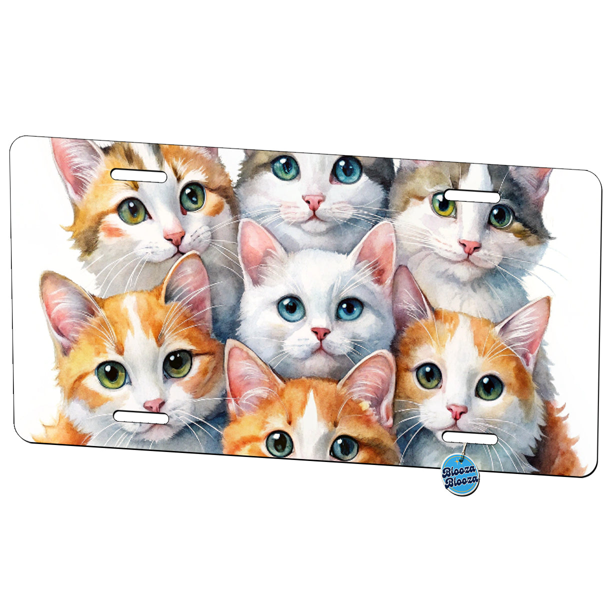 Sweet Turkish Van Cats Metal Vanity Novelty Tag License Plate for Trucks Cars SUVs