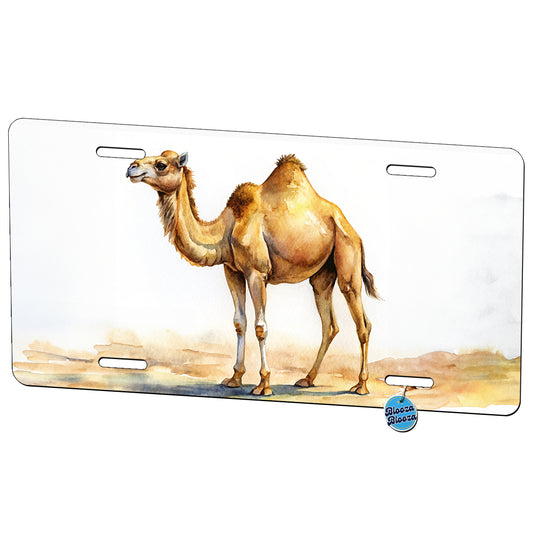 Camel Standing Watercolor Metal Vanity Novelty Tag License Plate for Trucks Cars SUVs