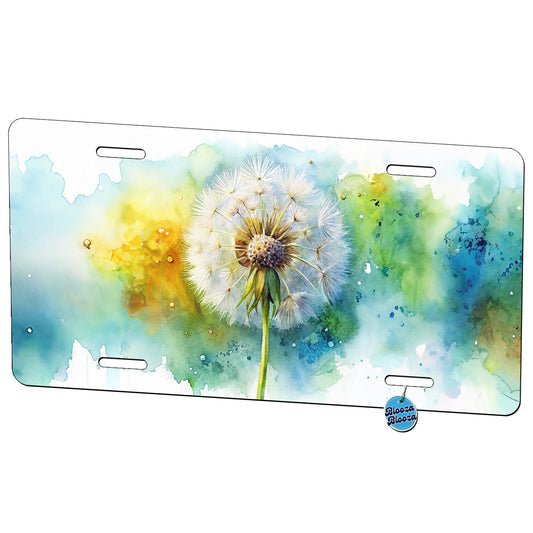 Dandelion Watercolor Metal Vanity Novelty Tag License Plate for Trucks Cars SUVs