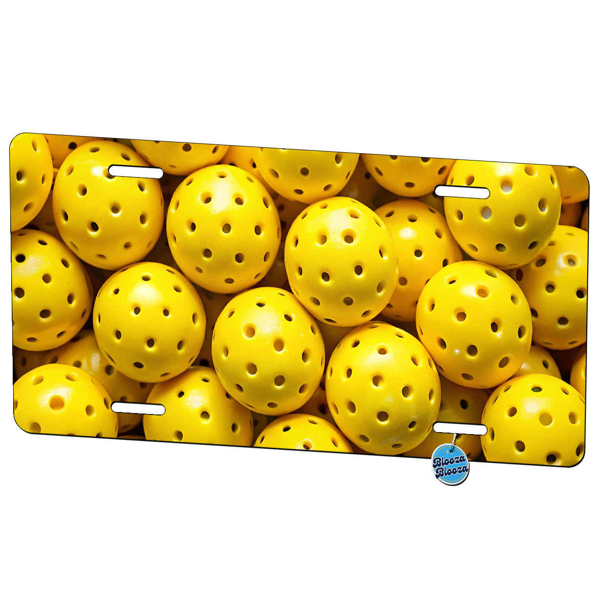 Lots Of Yellow Pickleball Balls Metal Vanity Novelty Tag License Plate for Trucks Cars SUVs