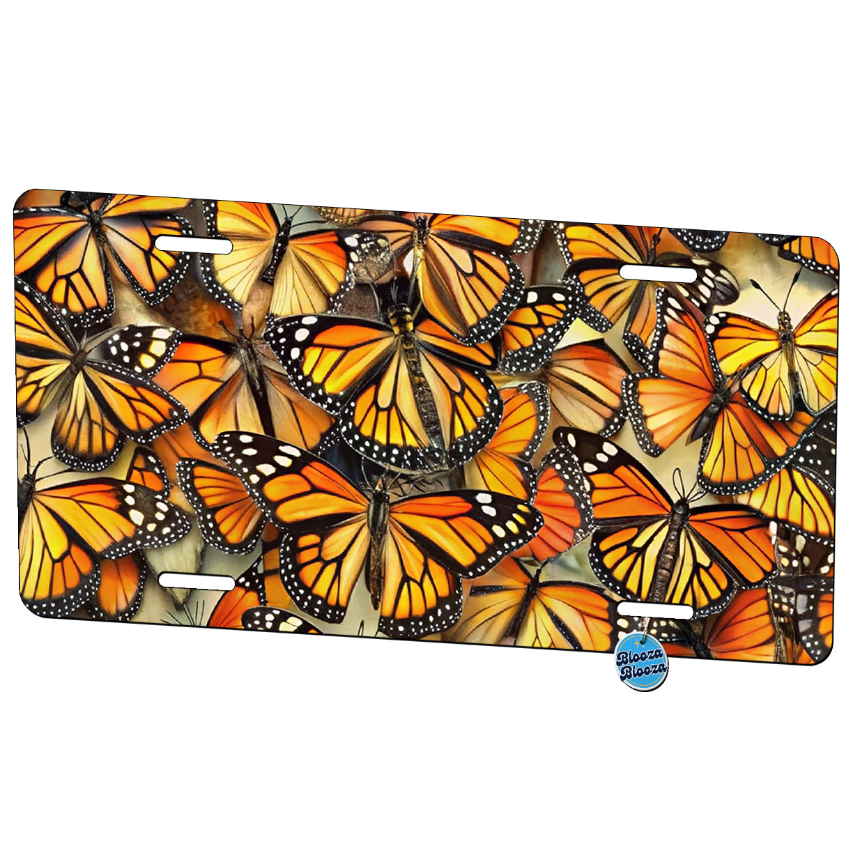 Monarch Butterflies Covering Everything Metal Vanity Novelty Tag License Plate for Trucks Cars SUVs