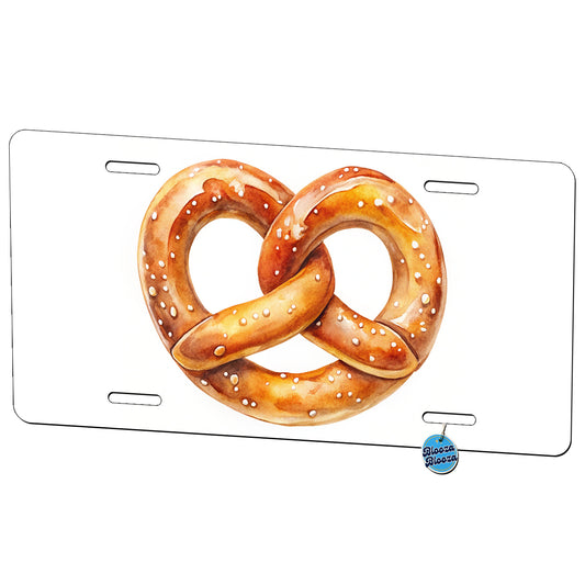 Pretzel Knot Oktoberfest Watercolor Metal Vanity Novelty Tag License Plate for Trucks Cars SUVs