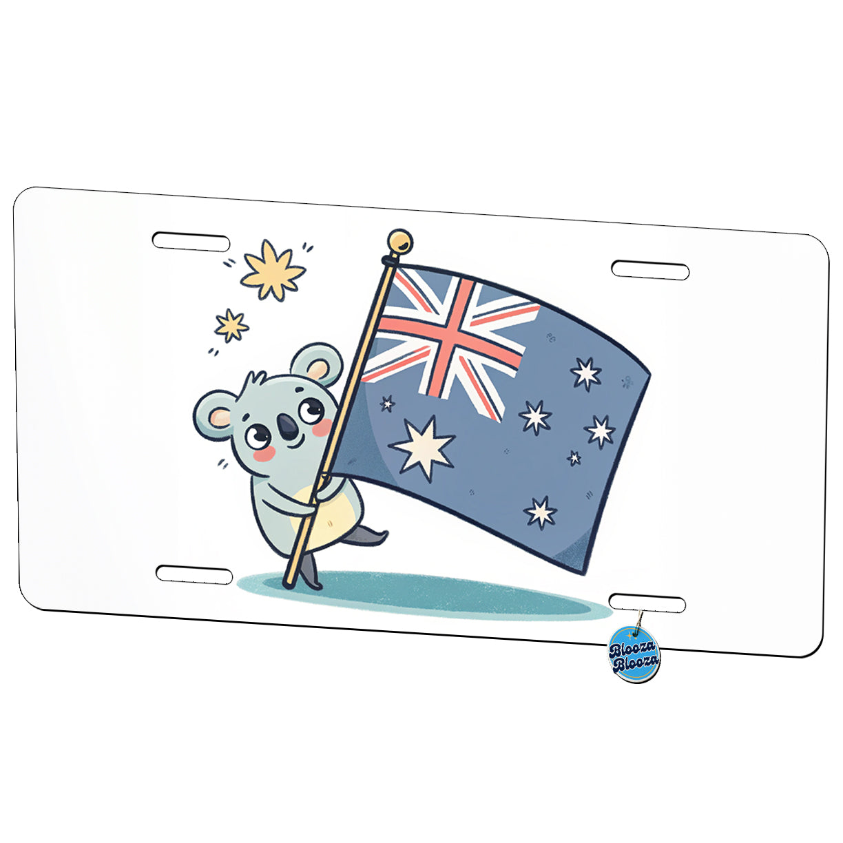 Kawaii Australian Flag Metal Vanity Novelty Tag License Plate for Trucks Cars SUVs