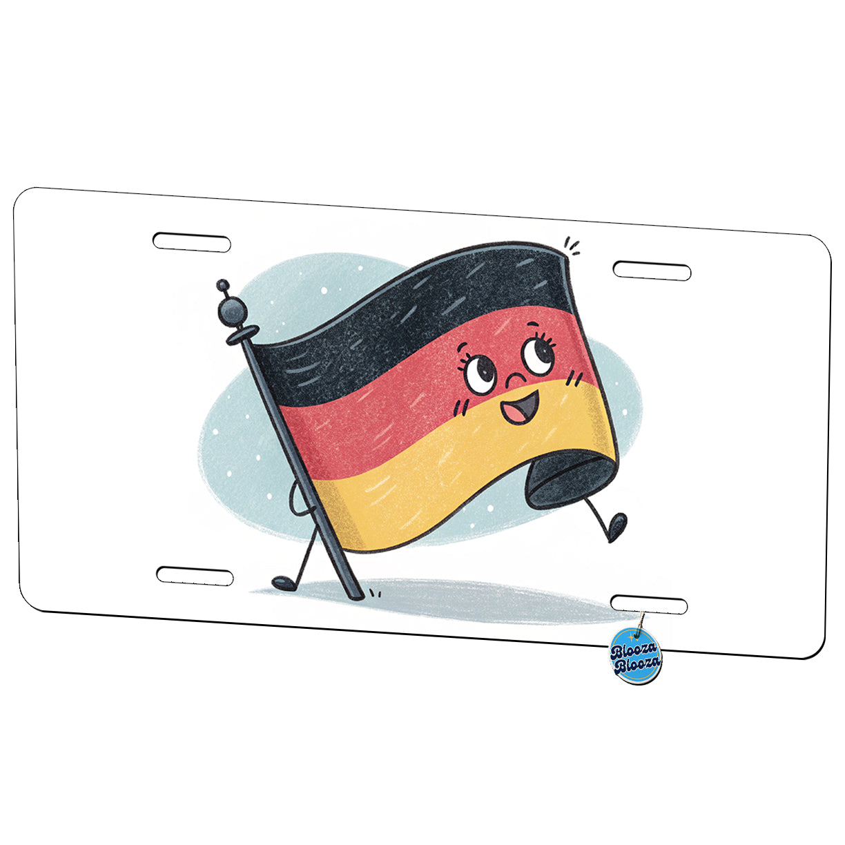 Kawaii Germany Flag Metal Vanity Novelty Tag License Plate for Trucks Cars SUVs