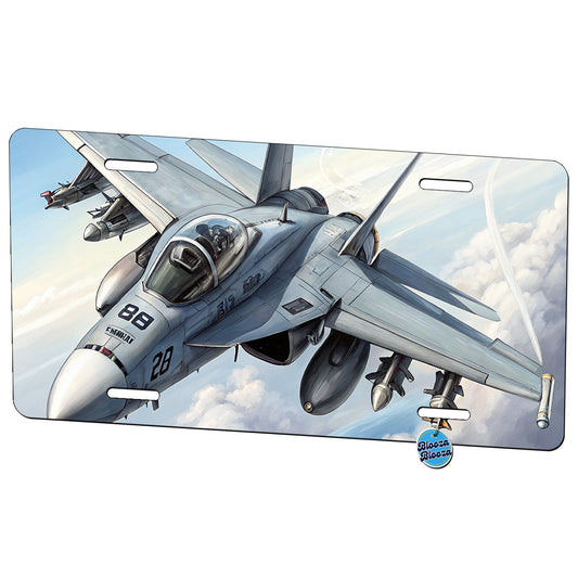 FA-18 Hornet US Navy Multirole Fighter Plane Metal Vanity Novelty Tag License Plate for Trucks Cars SUVs