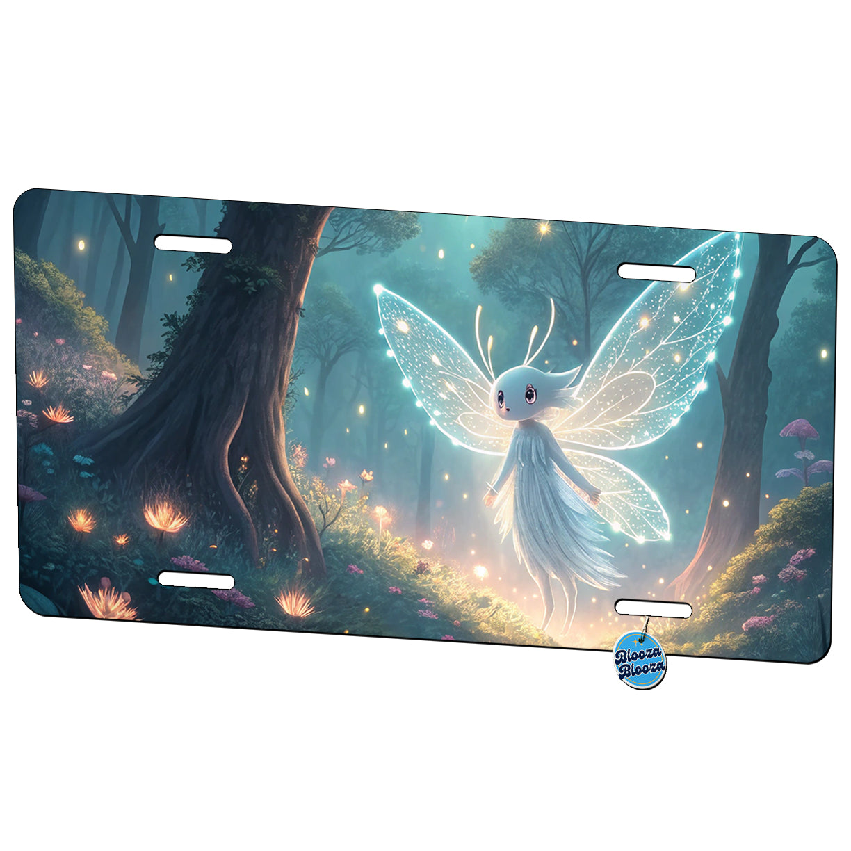 Forest Spirit Japanese Anime Style Fantasy Metal Vanity Novelty Tag License Plate for Trucks Cars SUVs