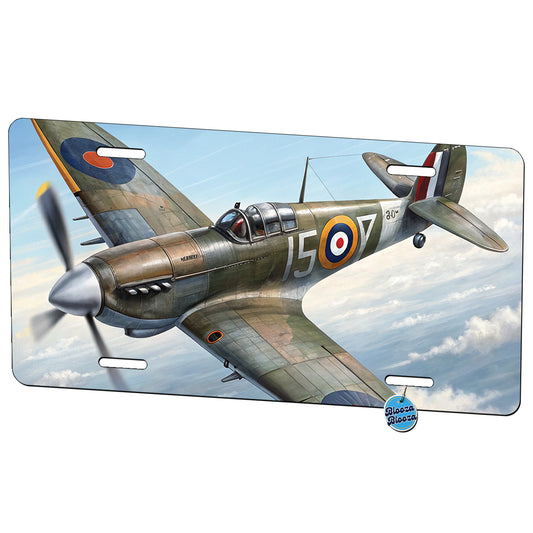 Hawker Hurricane WWII British Fighter Plane Metal Vanity Novelty Tag License Plate for Trucks Cars SUVs