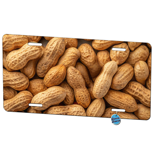 Lots of Roasted Peanuts in Their Shells Metal Vanity Novelty Tag License Plate for Trucks Cars SUVs