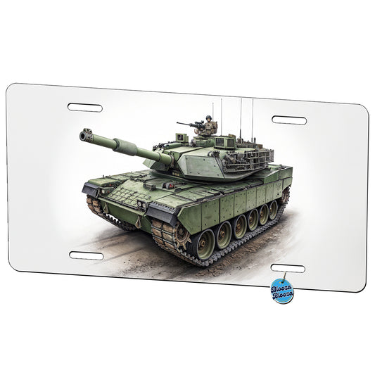 M1 Abrams US Main Battle Tank Metal Vanity Novelty Tag License Plate for Trucks Cars SUVs