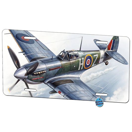 Spitfire WWII British Fighter Plane Metal Vanity Novelty Tag License Plate for Trucks Cars SUVs