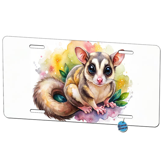 Sugar Glider Watercolor Metal Vanity Novelty Tag License Plate for Trucks Cars SUVs