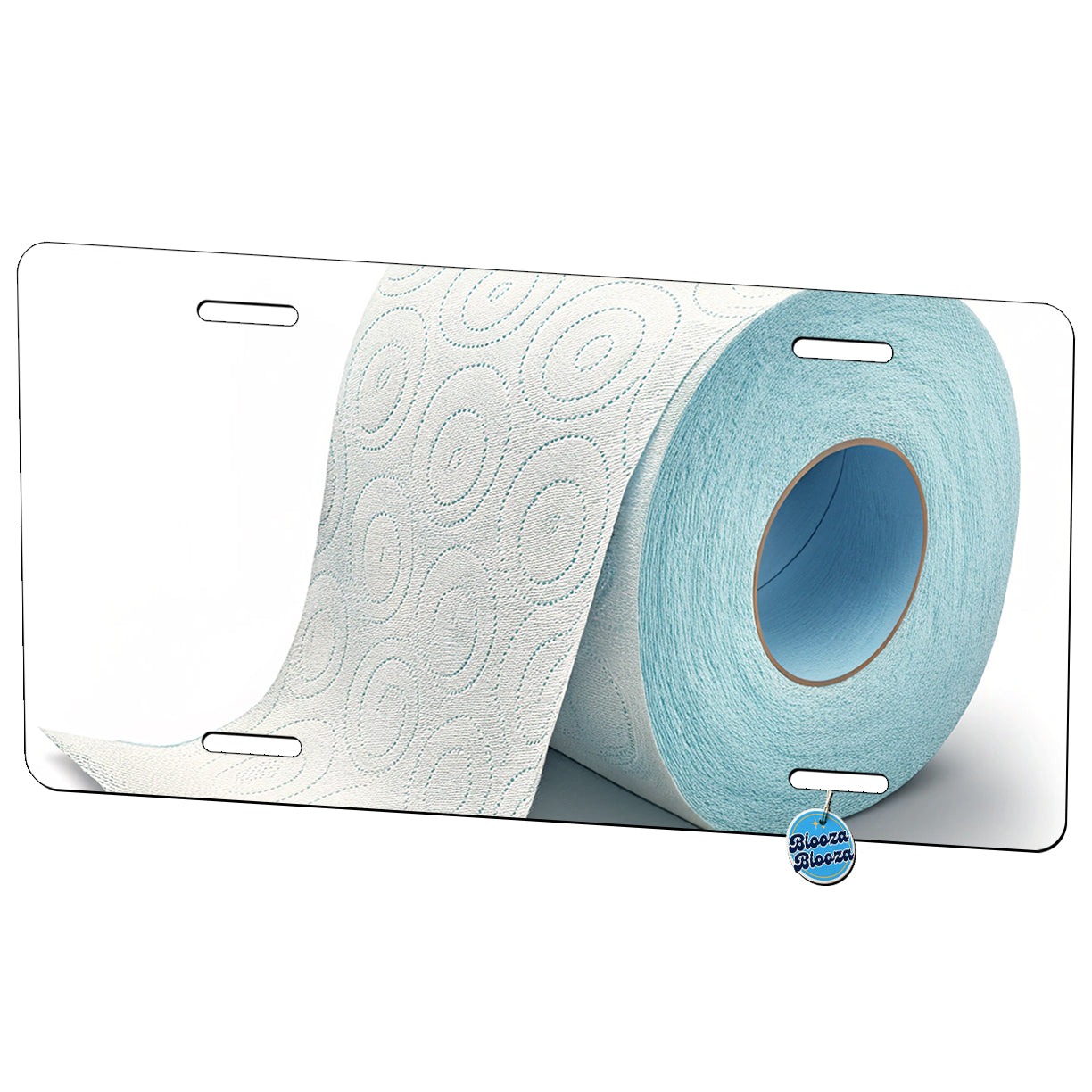 Toilet Paper Roll Metal Vanity Novelty Tag License Plate for Trucks Cars SUVs
