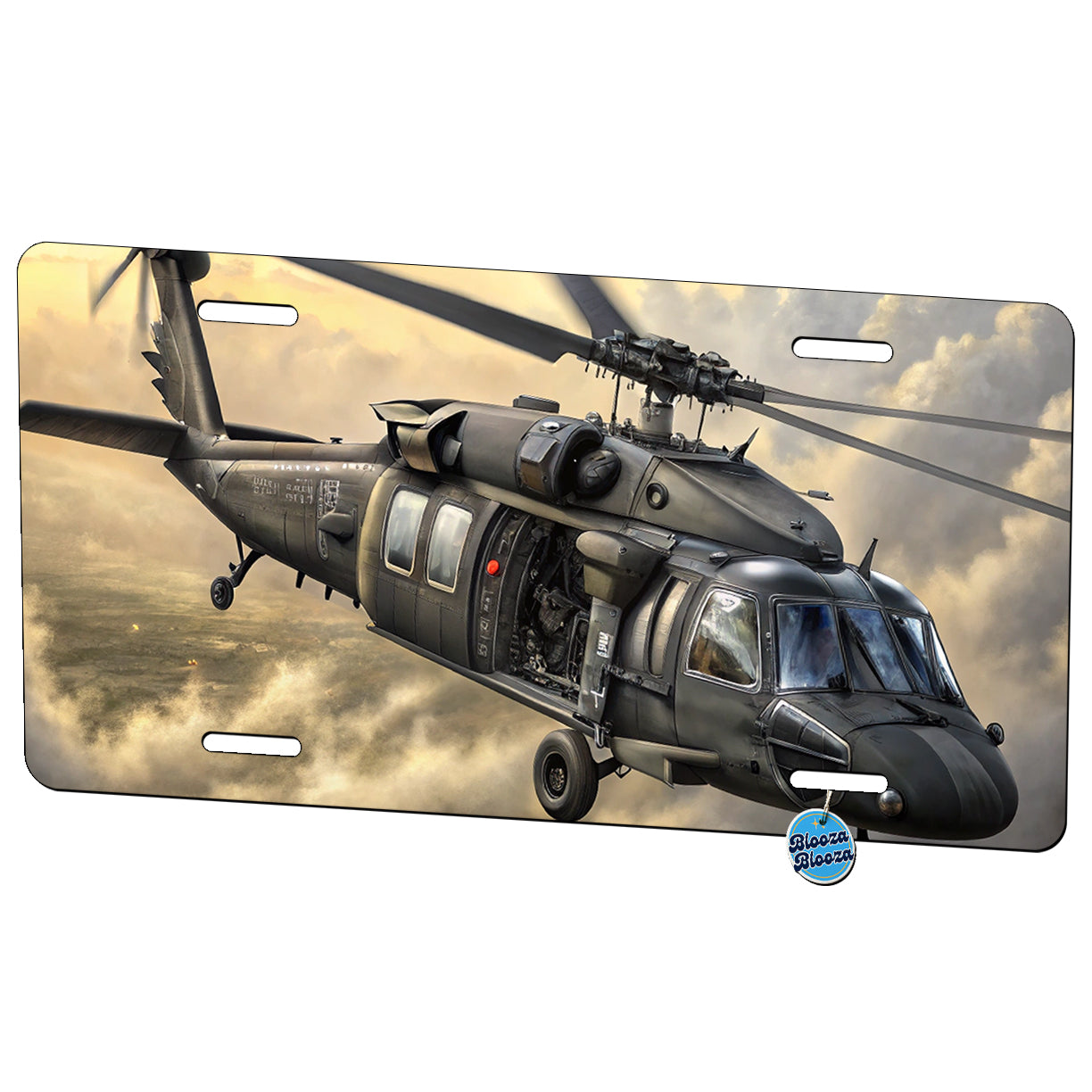 UH-60 Black Hawk US Helicopter Metal Vanity Novelty Tag License Plate for Trucks Cars SUVs