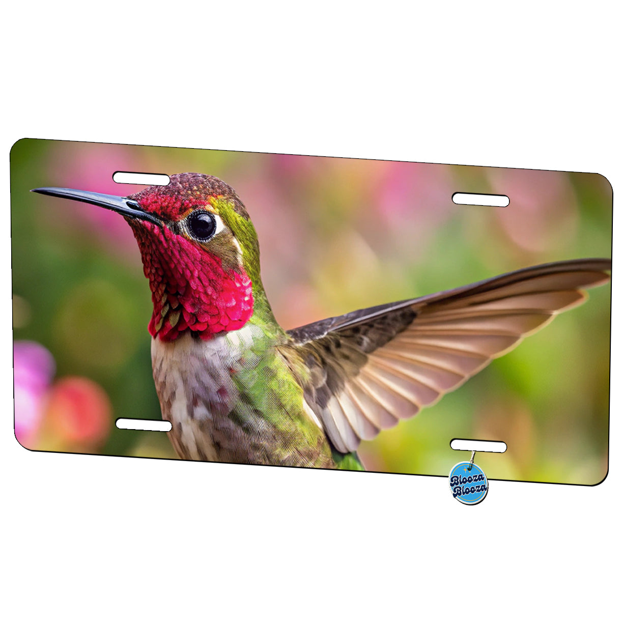 Anna's Hummingbird Backyard Bird Metal Vanity Novelty Tag License Plate for Trucks Cars SUVs
