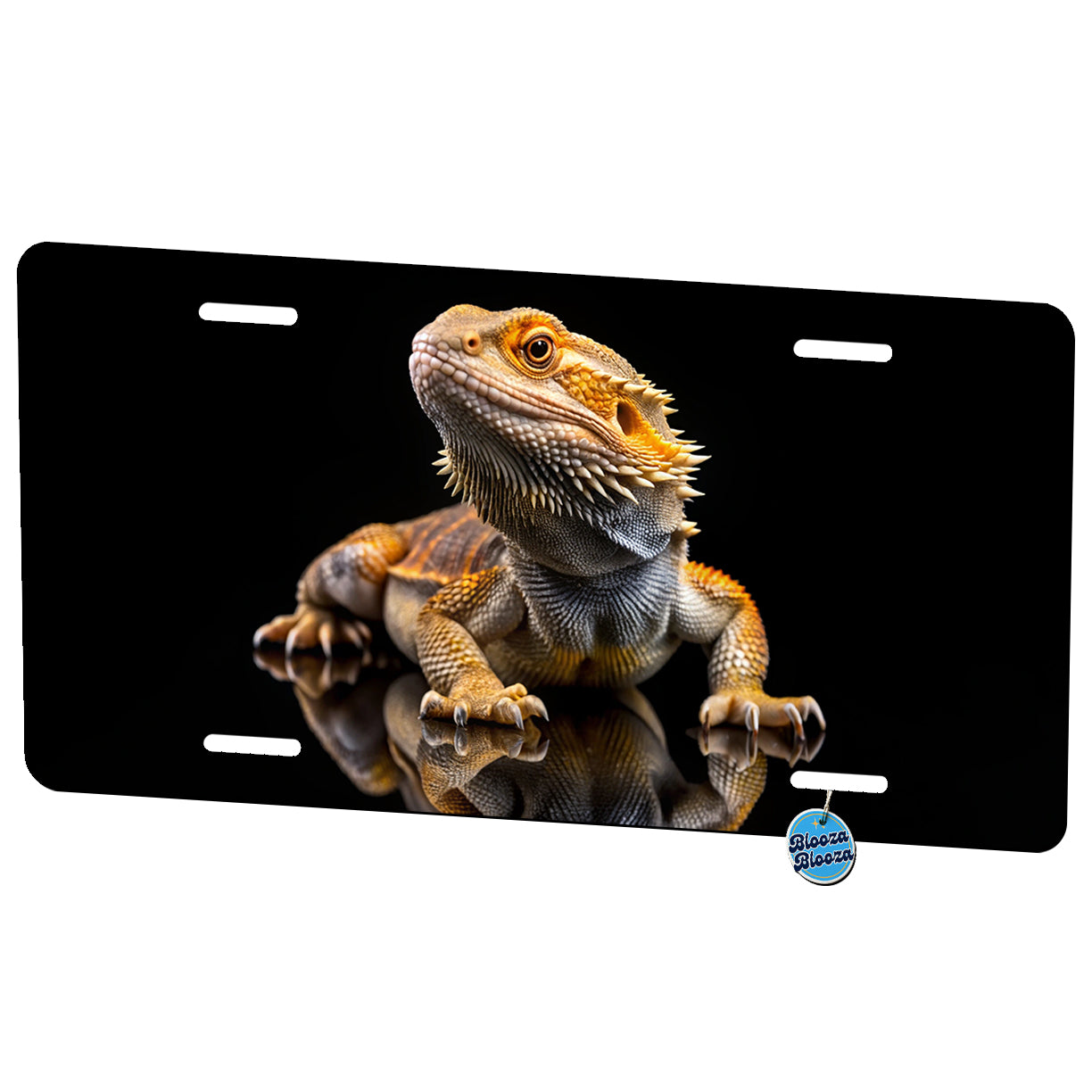 Bearded Dragon Lizard Reptile Metal Vanity Novelty Tag License Plate for Trucks Cars SUVs