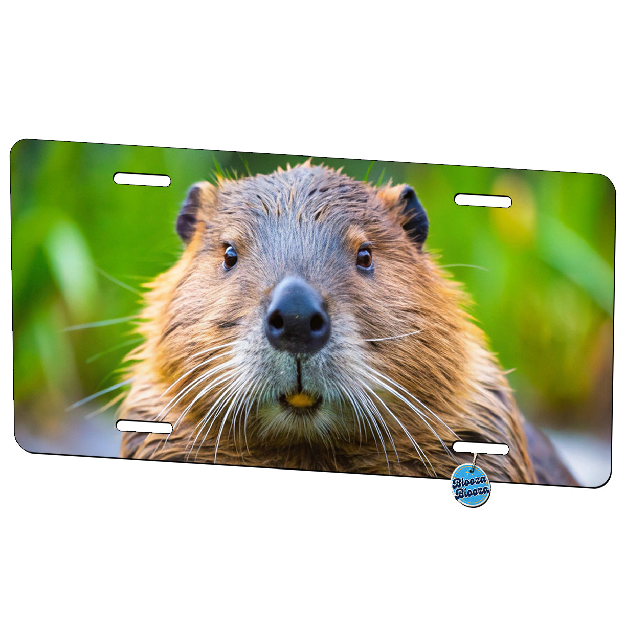 Beaver Metal Vanity Novelty Tag License Plate for Trucks Cars SUVs
